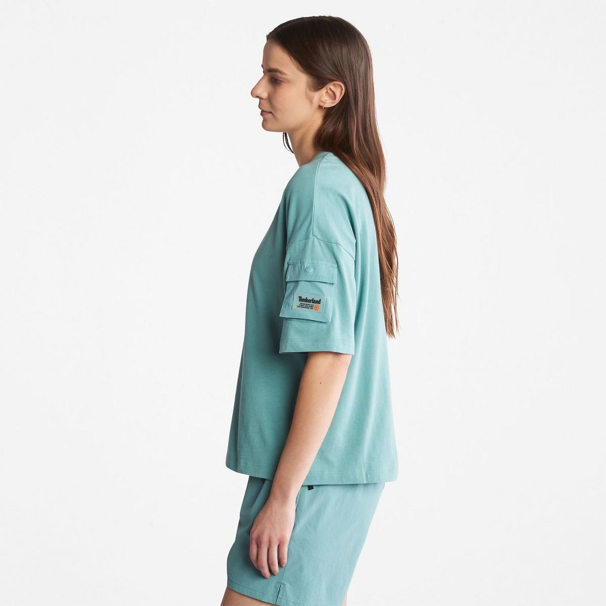 Timberland T Shirts Dame Blå | LKAW53246