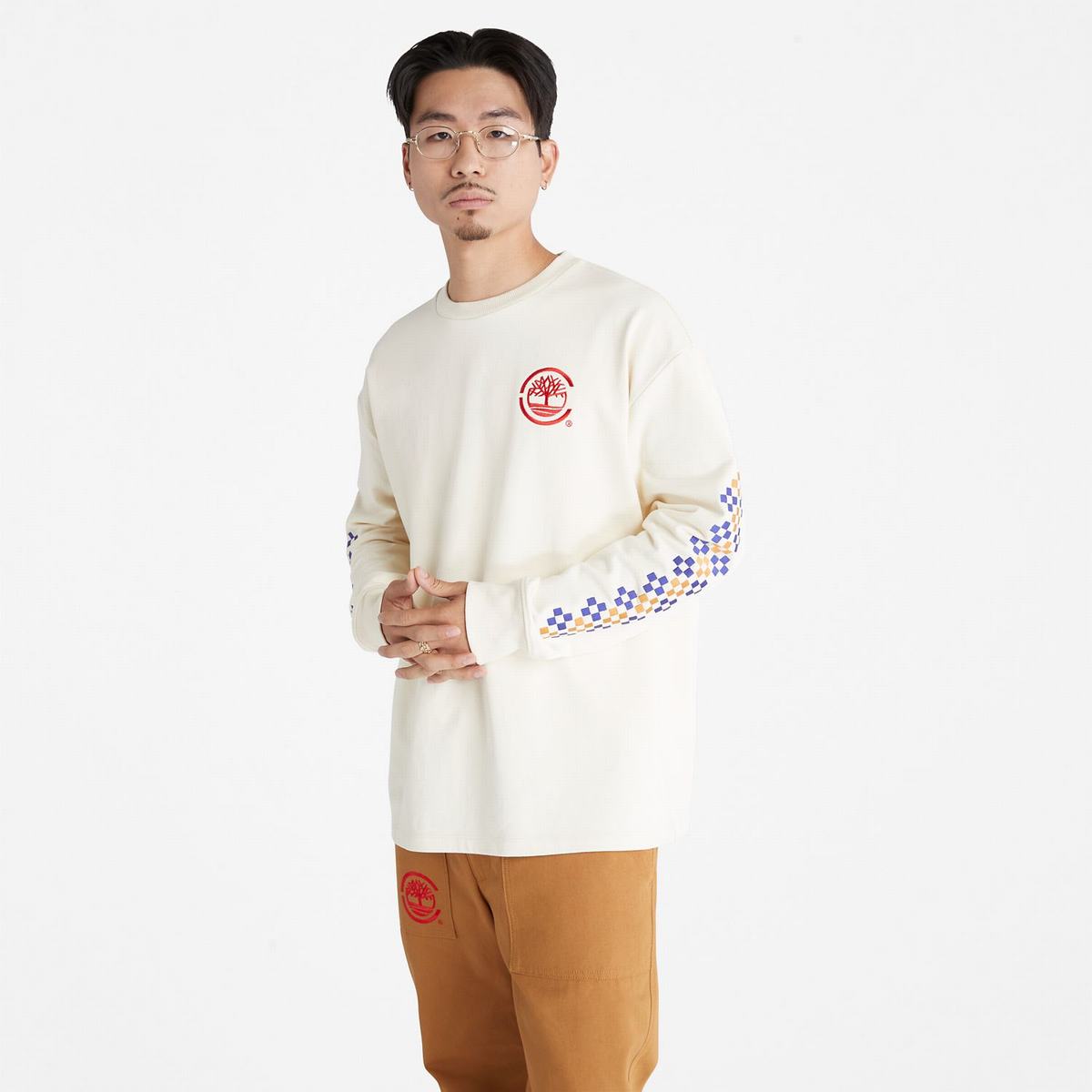 Timberland T Shirts Herre Hvide | JHOR65980
